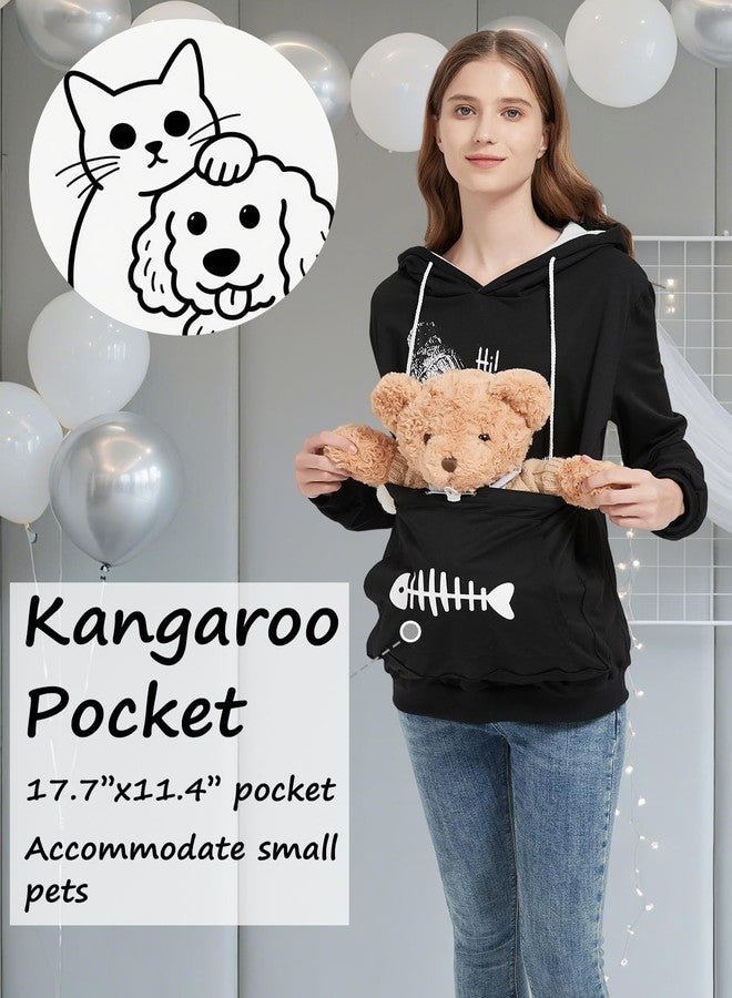 Simcat Unisex Pet Pouch Hoodies Long Sleeve Cat Dog Carrier Holder Sweatshirts Casual Going Out Kitten Puppy Hoodies - Image 5